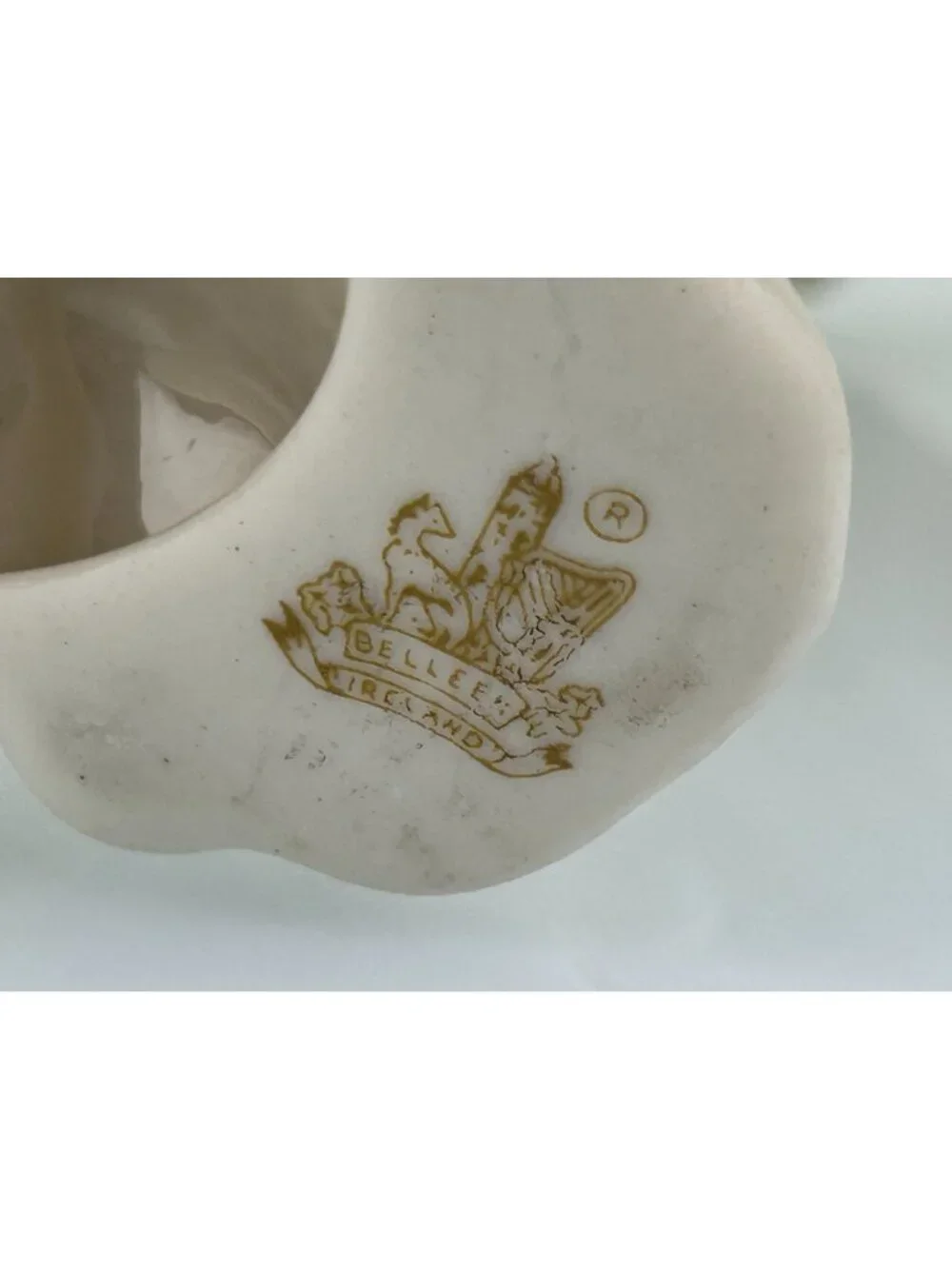 Belleek Ireland Cardium Shell On Coral Base Compote Candy Pedestal Bowl Beige